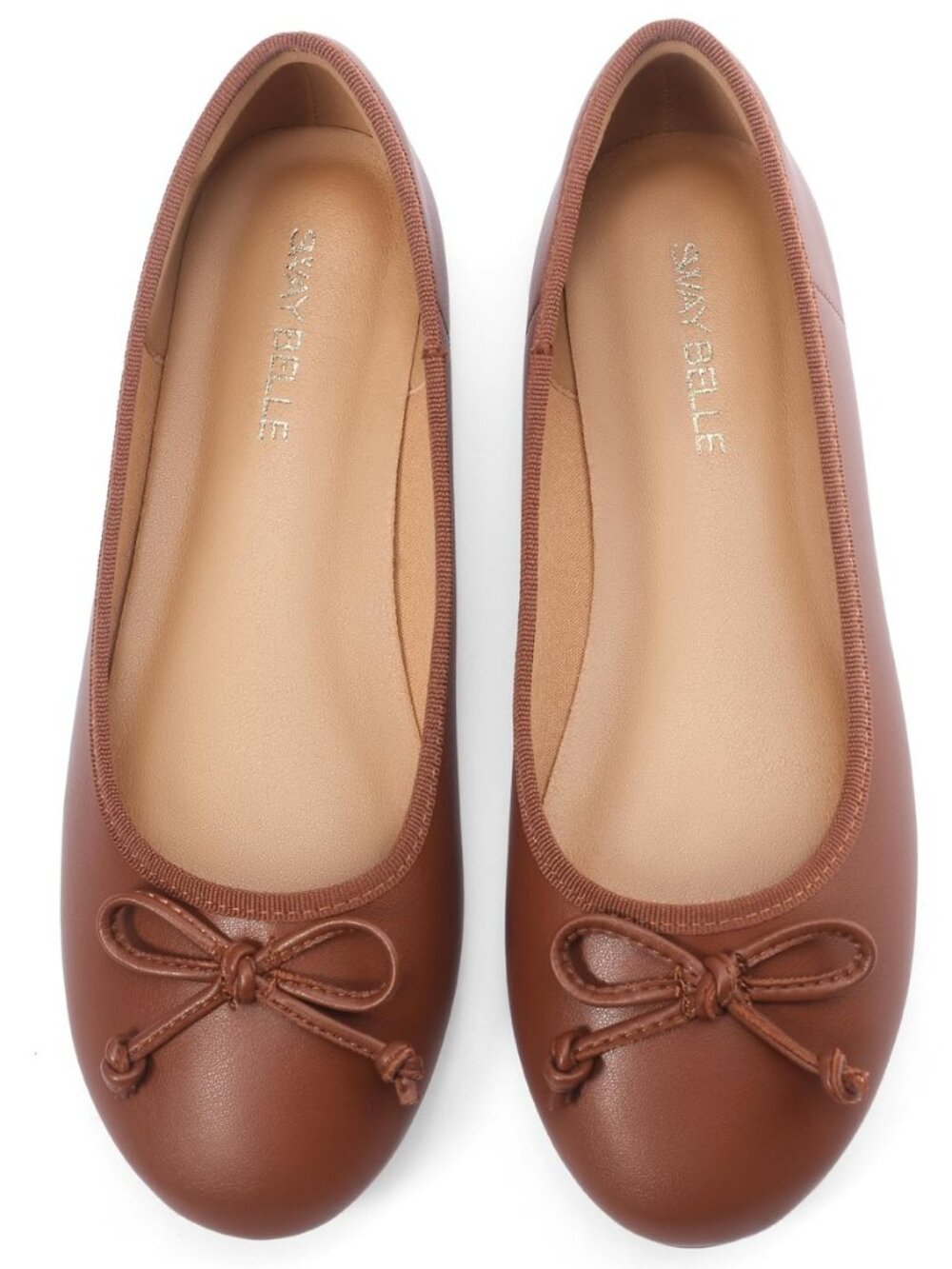 Women's Ballet Flats Bow Dressy Flats Round Toe Slip On Dress Shoes